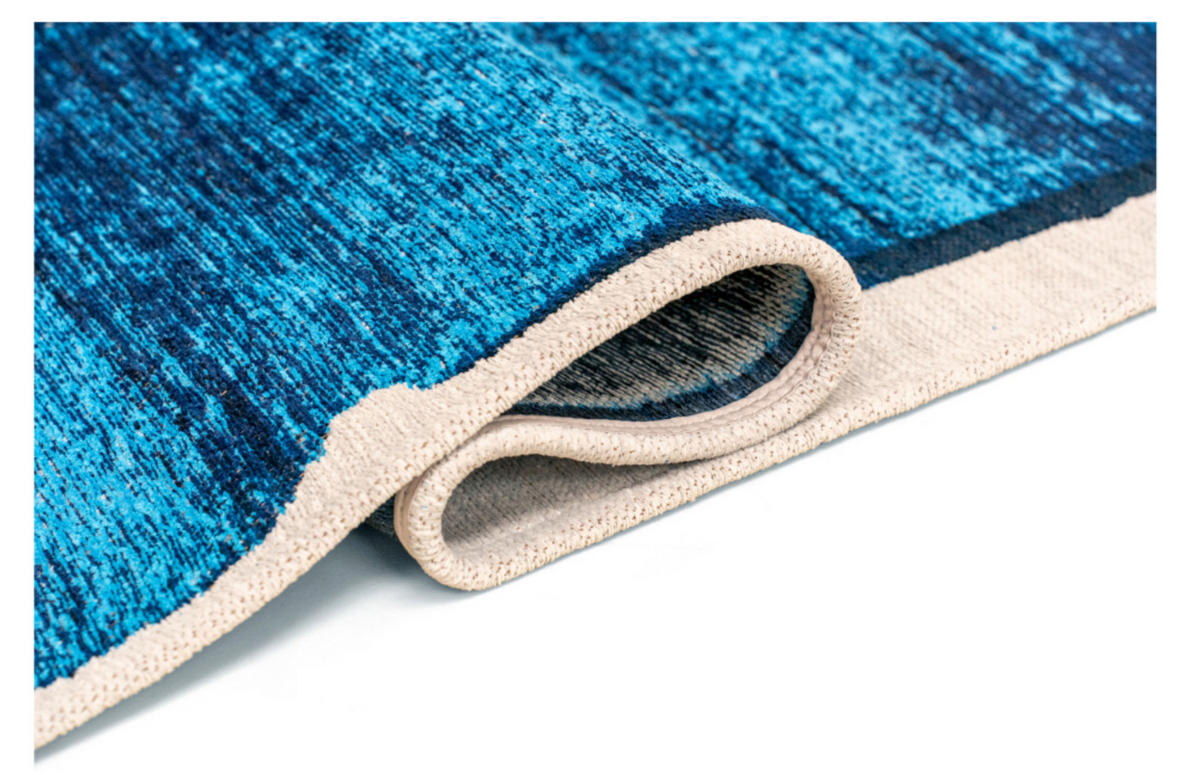 TEPPICH modern Flachgewebe BROOM Blau 240 x 340 cm - Blau, Textil (240/340cm) - Novatrend