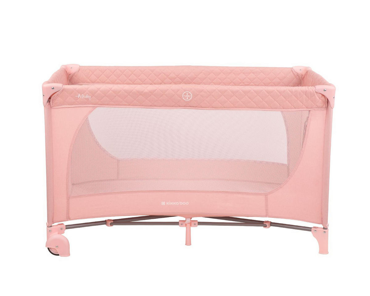 REISEBETT Medley, 2 Ebenen rosa pink Öffnung Matratze, Tragetasche Reißverschluss - Pink/Rosa, Kunststoff (60/120cm) - Kikka boo