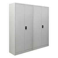 FLÜGELTÜRENSCHRANK Elephant 2er-Set 185x90x40cm 4 Fachböden Lichtgrau - Hellgrau, Metall (180/185/40cm) - PROREGAL