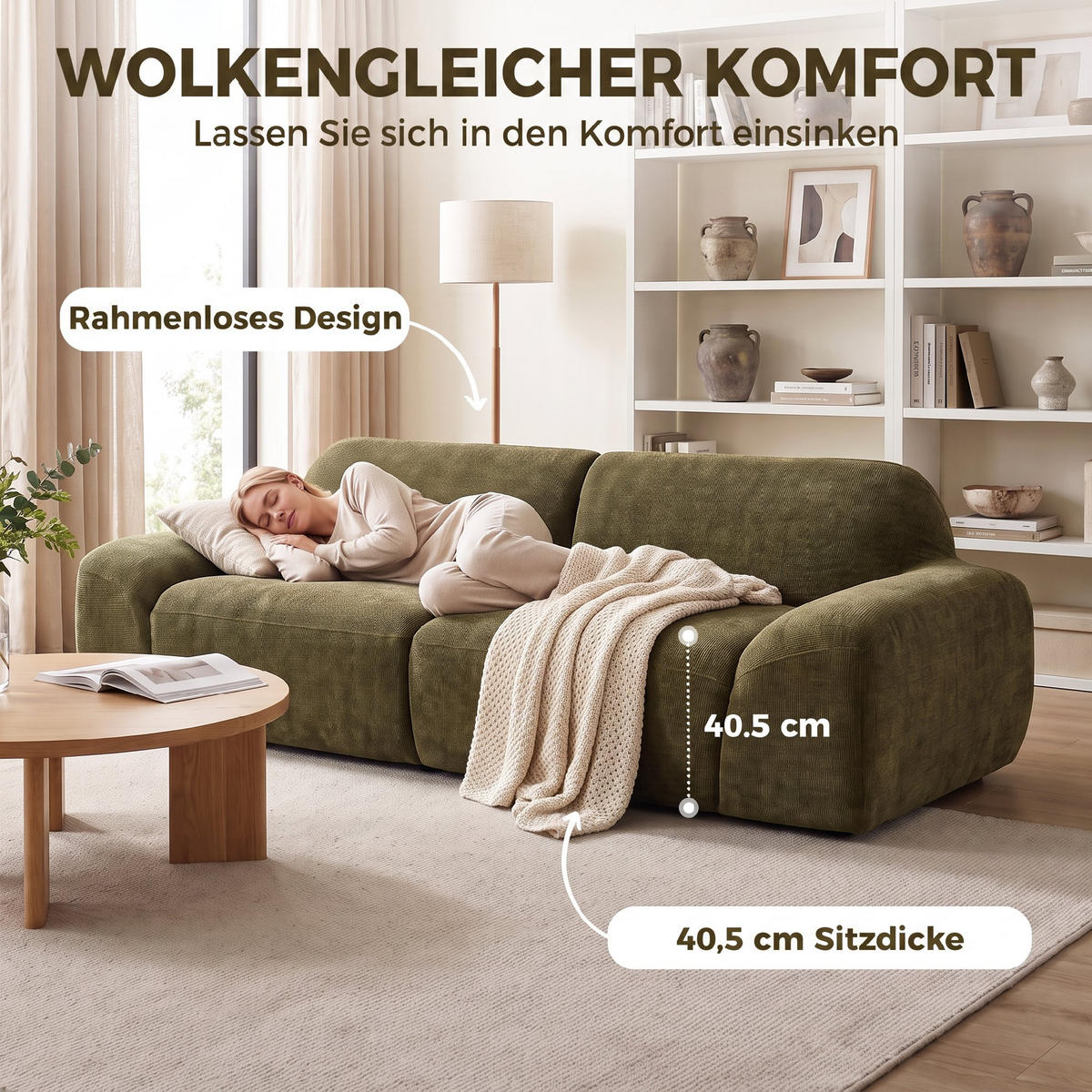 2-SITZER Sofa Dunkelgrün 244.0/95.0/70.0 cm - Dunkelgrün, Textil (95/70/244cm)