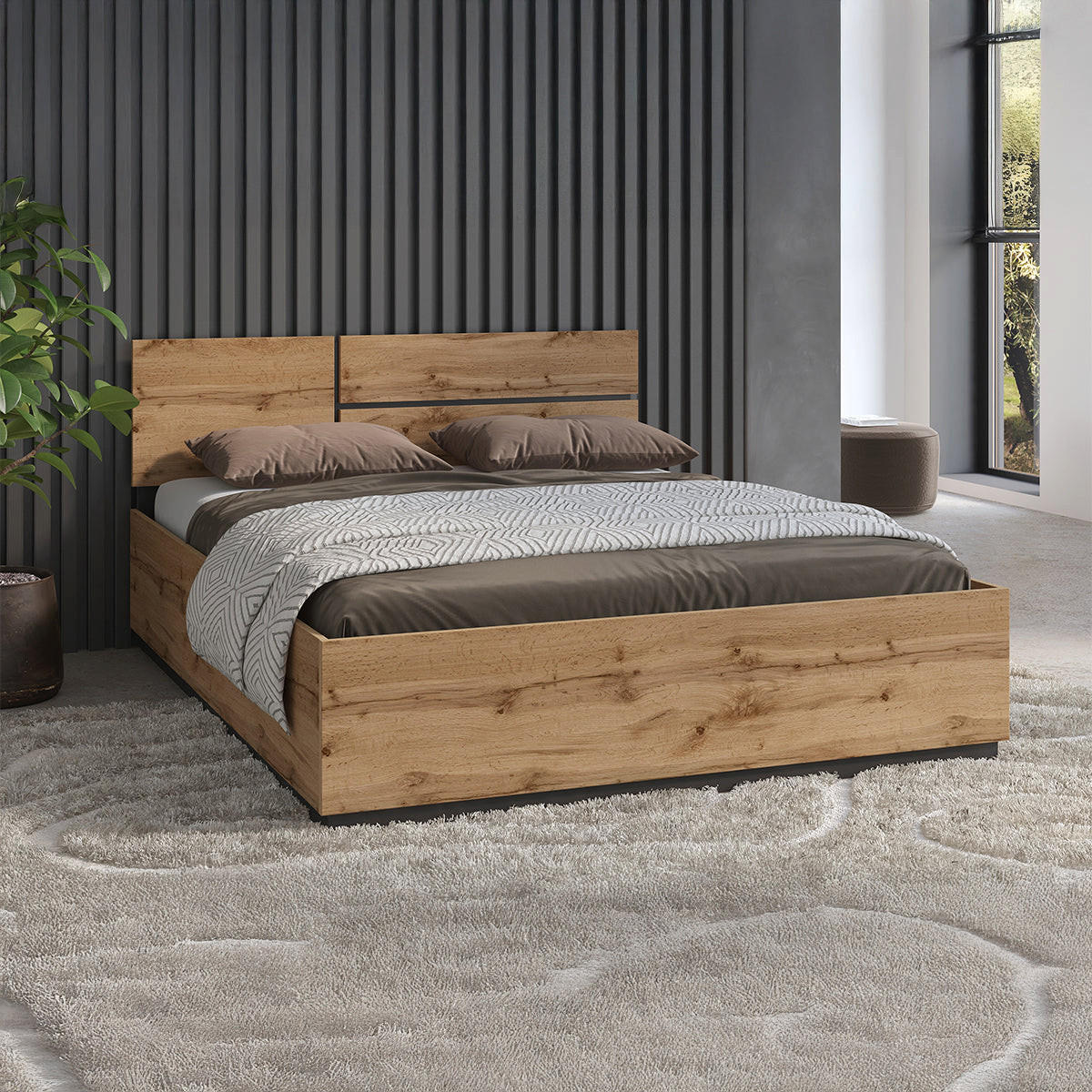 POSTELJA 160/200 Lilia Les - rjava, leseni material (160/200cm) - Petits-meubles