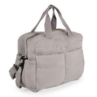 WICKELTASCHE Solana grau Wickelunterlage, Seitentaschen, Isoliertasche, Kinderwagenclips - Grau, Textil (17/35/45cm) - Cangaroo
