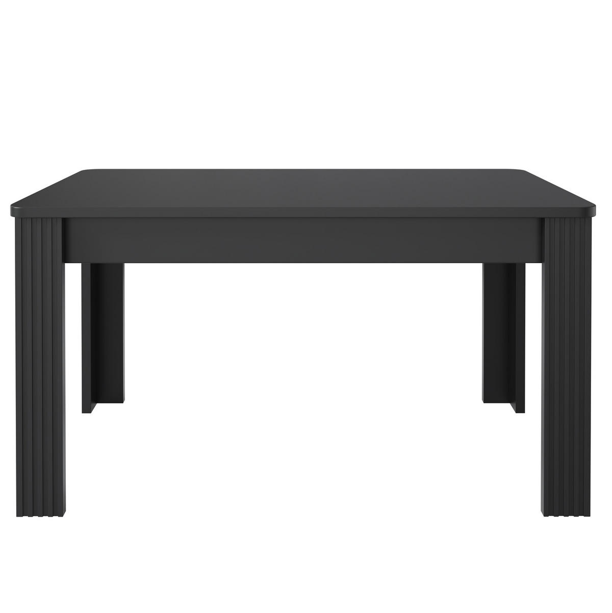 ESSTISCH in Schwarz mit 4 Beinen-modern, pflegeleicht & stabil - Schwarz, Holzwerkstoff (116/65/75cm) - BEAOK