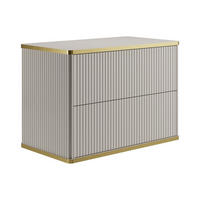WASCHBECKENUNTERSCHRANK - 80cm x 47cm - MDF - beige - KELIZA - Beige, Holz (80/54/47cm) - Vente-Unique