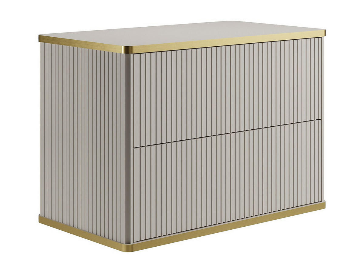 WASCHBECKENUNTERSCHRANK - 80cm x 47cm - MDF - beige - KELIZA - Beige, Holz (80/54/47cm) - Vente-Unique