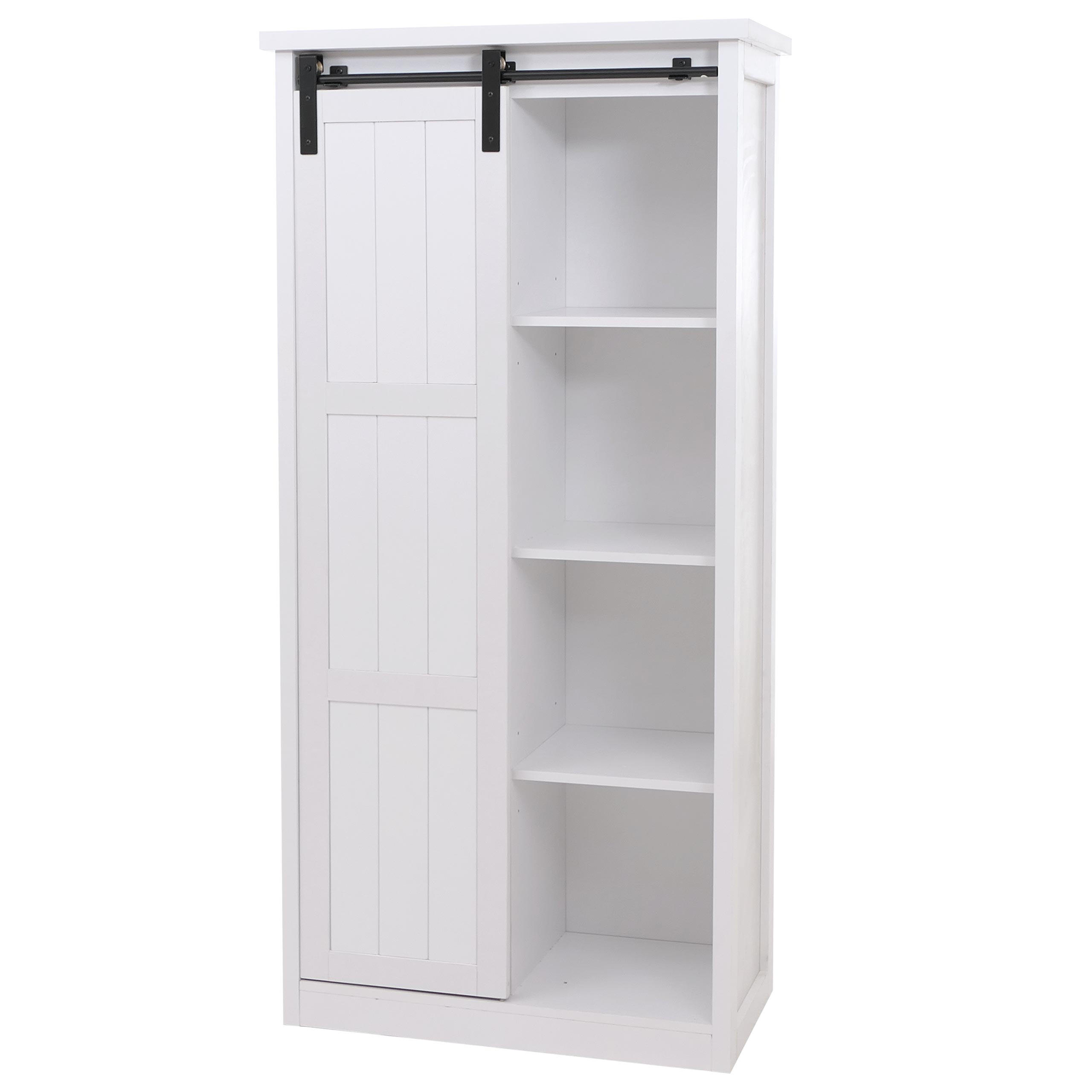 SKRÍŇ Biela - biela, drevo (76/163/38cm) - MCW