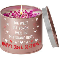KERZE Lavendel 9OZ Metall 50 Stunden Brenndauer - Rosa, Paraffin (7.5cm)