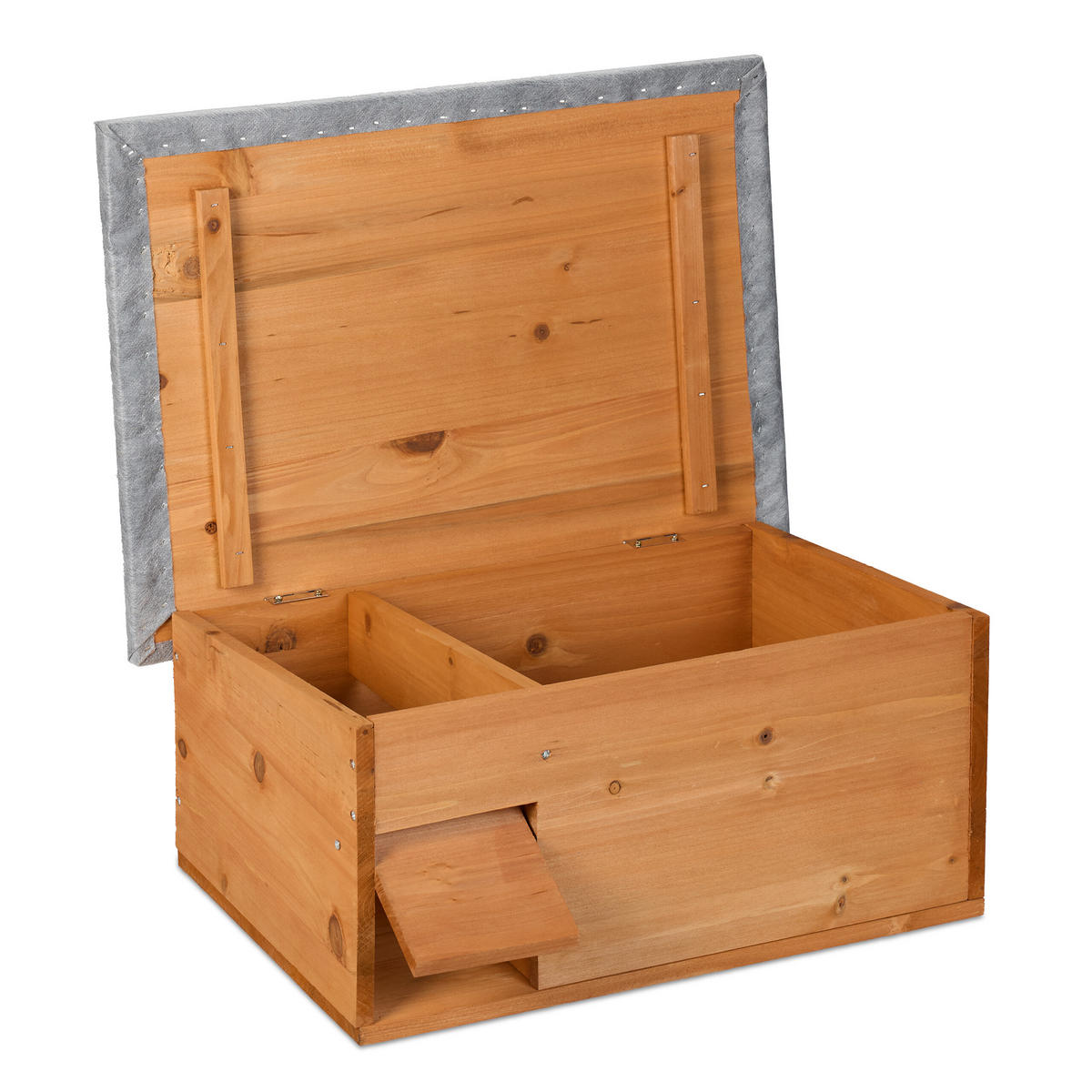 IGELHAUS - Orange, Holz/Textil (46/21/34cm) - Relaxdays