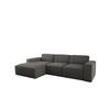 ECKSOFA L-Form Siena Stoff Artico Anthrazit Links - Anthrazit, Holz (165/266cm) - Kaiser Möbel