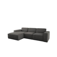 ECKSOFA L-Form Siena Stoff Artico Anthrazit Links - Anthrazit, Holz (165/266cm) - Kaiser Möbel