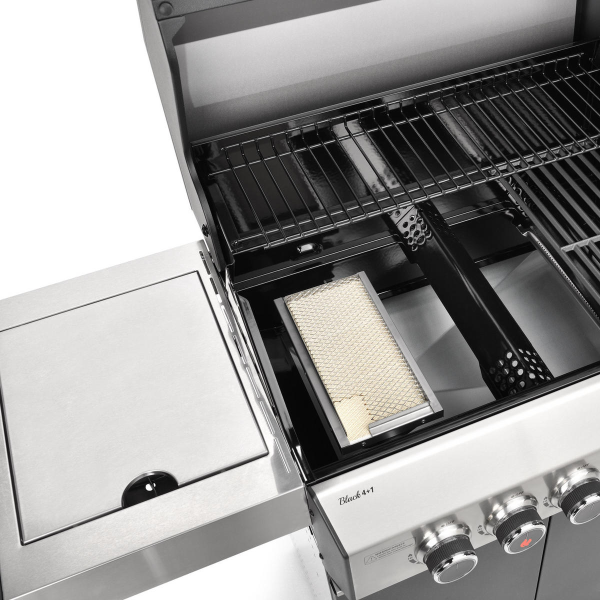 GASGRILL BLACK 4+1 - Schwarz, Metall (140/115/50cm) - TAINO