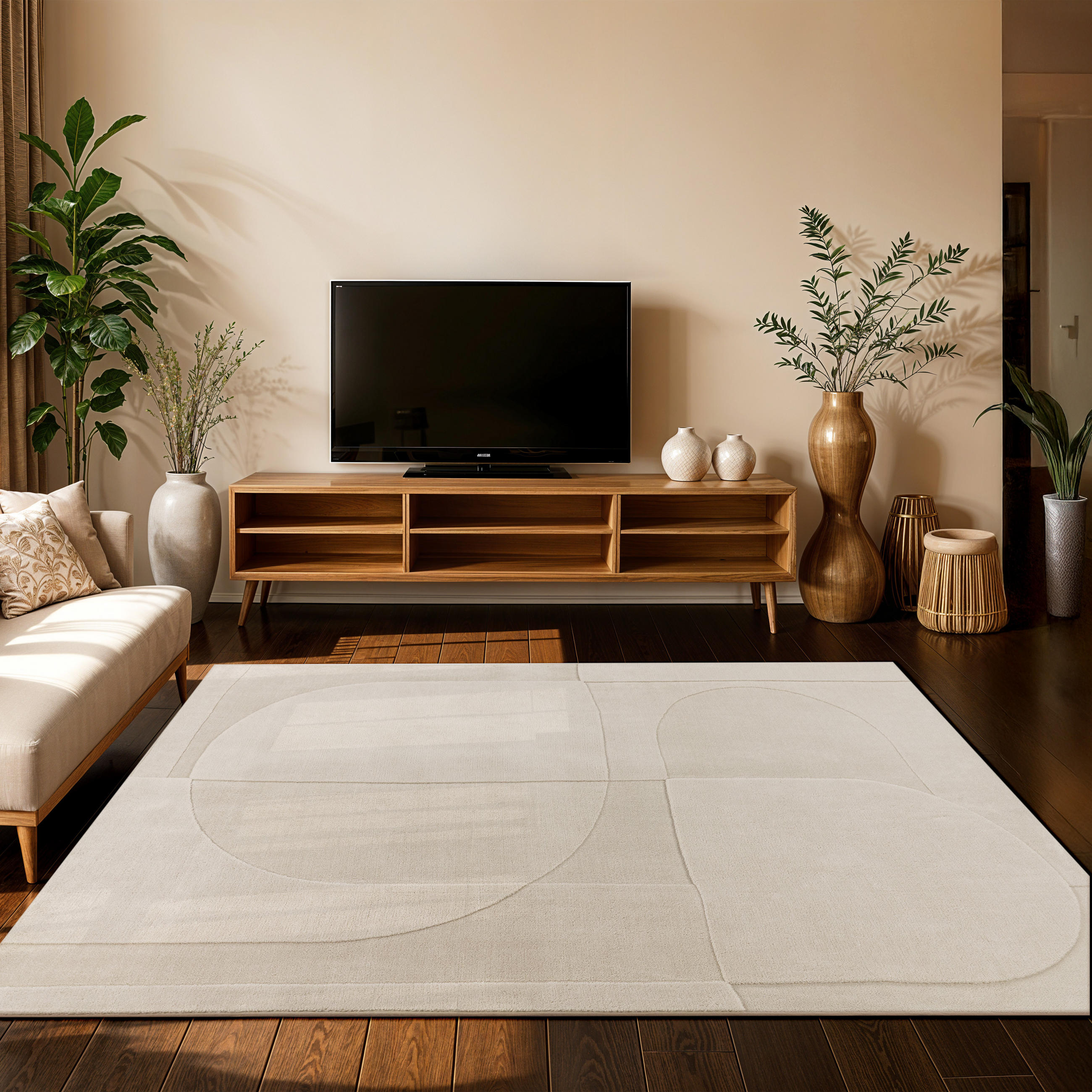 HOCHFLORTEPPICH 200/280 cm Osaka 423 - Creme, Textil (200/280cm) - Paco Home