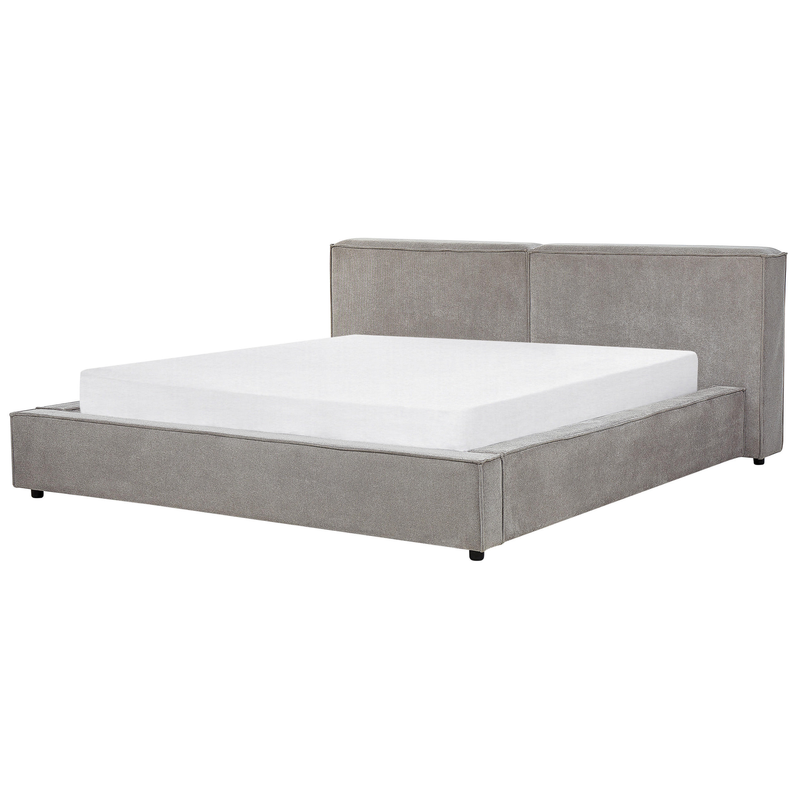 POLSTERBETT 180/200cm Grau Linards - Grau, Textil (180/200cm) - Beliani
