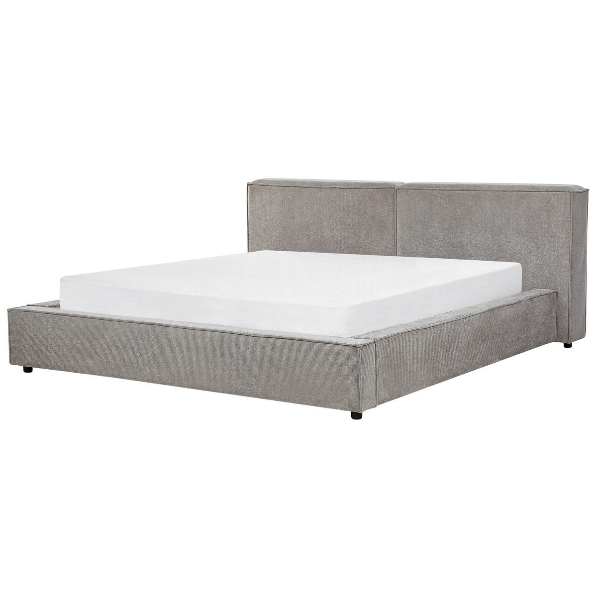 POLSTERBETT 180/200cm Grau Linards - Grau, Textil (180/200cm) - Beliani