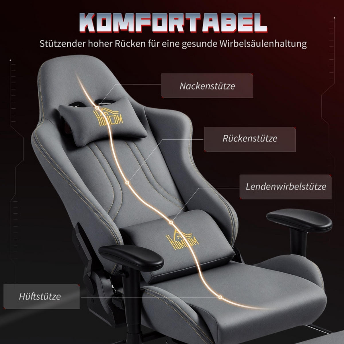 DREHSTUHL, höhenverstellbar, neigbar bis 135°, mit 3D-Armlehnen, 76/72/132 cm, Dunkelgrau - Dunkelgrau, Kunststoff (72/132/76cm) - Redom