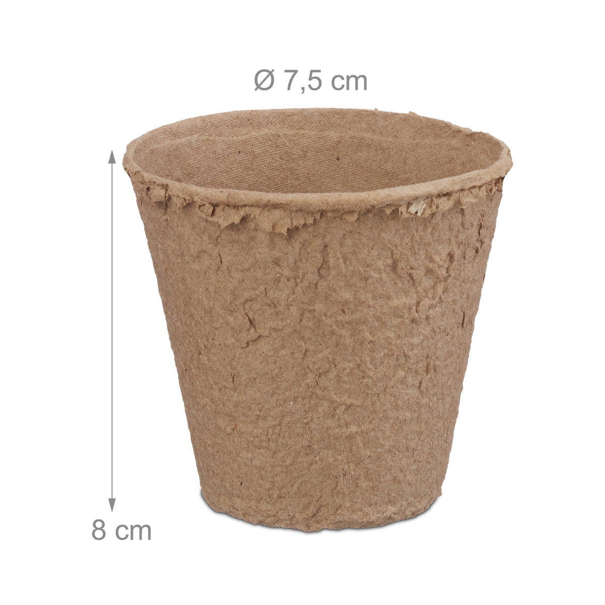 80XANZUCHTTÖPFE - Hellbraun, Papier (8cm) - Relaxdays