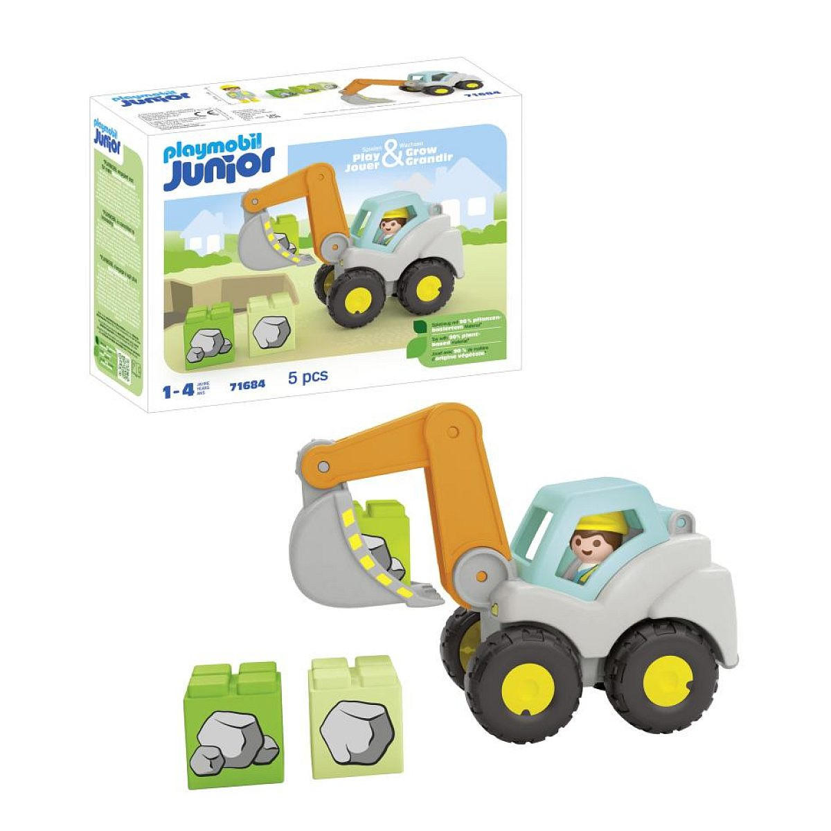 SPIELSET Junior-Bagger - Blau, Kunststoff (9/19/25cm) - Playmobil