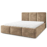 POLSTERBETT MORENA LM 160x200 cm mit Bettkästen - Beige - Beige, Holz (160/200cm) - MASSENO