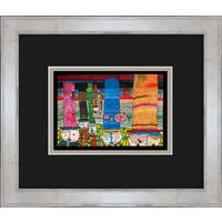 BILD gerahmt 30x35 cm Friedensreich Hundertwasser „Hüte tragen“ - Multicolor, Holz (30/35cm) - artissimo