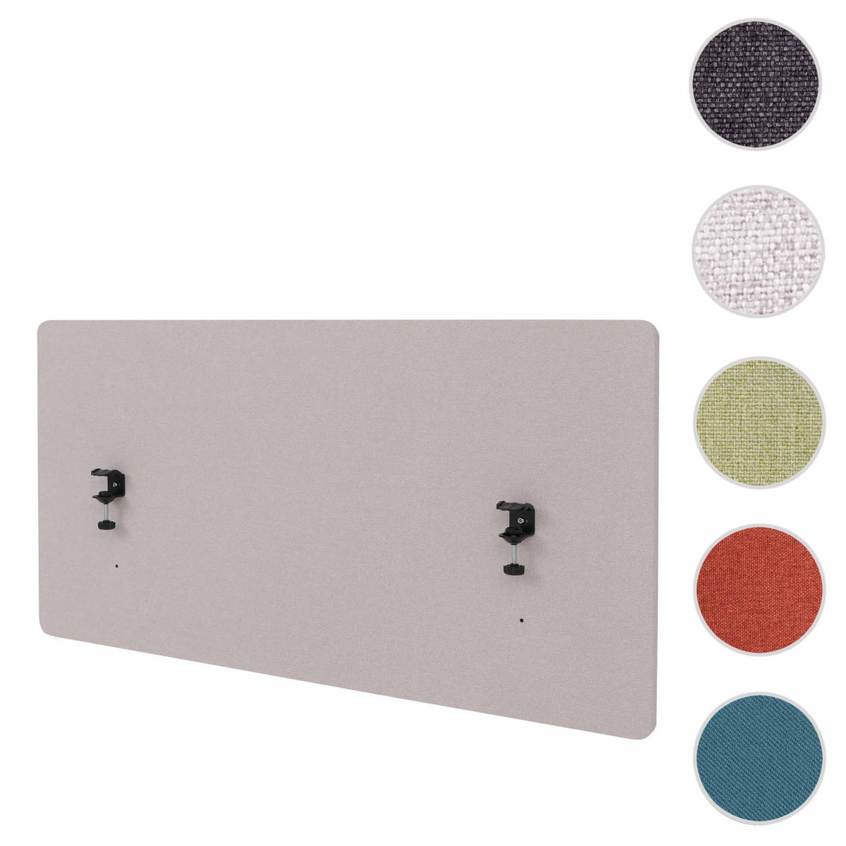 AKUSTICKÁ STOLNÍ PŘÍČKA, béžová - béžová, textil (120/60/2cm) - MCW