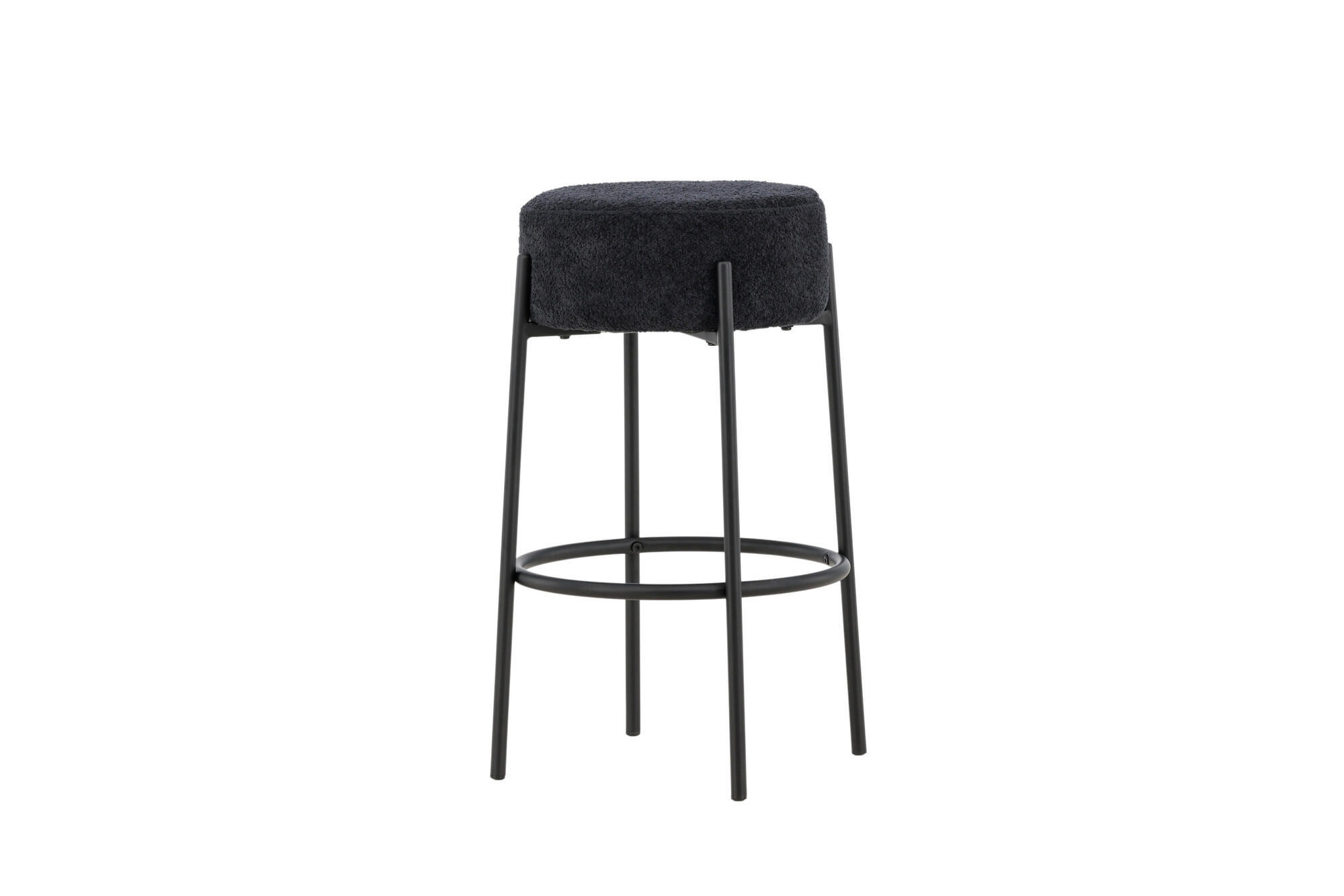 BARHOCKER TUCSON Schwarz 50x50x70 cm - Schwarz, Textil (50/70/50cm) - FURNLUX