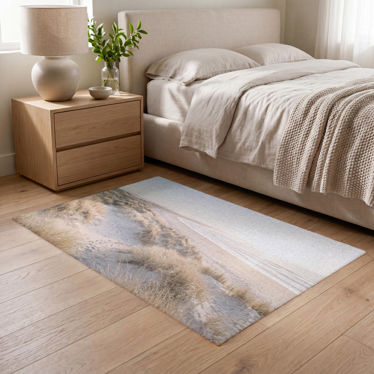 KOBERCE - Duny - Pláž - Béžová - 120x80 cm - piesková, textil/plast (120/0.4cm) - OnlyWow