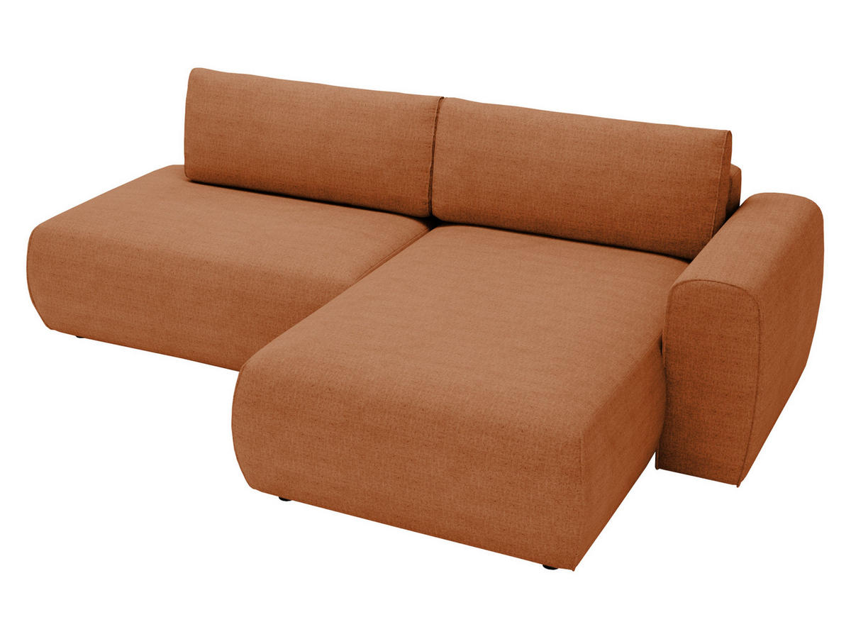 ECKSOFA Mila - Schwarz/Bronzefarben, Holzwerkstoff/Kunststoff (164/264cm) - MIRJAN24