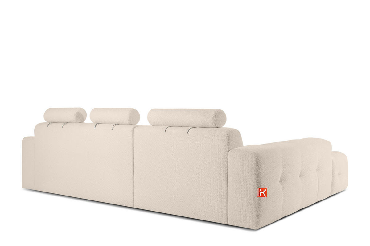 POLSTERMÖBELSET ALIGRA, 2-tlg, Hellbeige - Beige, Holz/Holzwerkstoff (290/90/191cm) - KONSIMO®