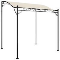 MARKISE Creme 2/2.3 M 180 G/M² Stoff Und Stahl - Creme, Textil (200/255/230cm) - vidaXL