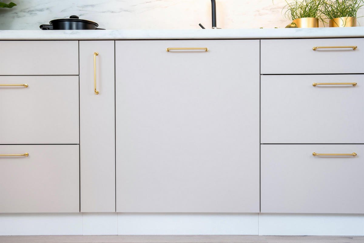 KÜCHENZEILE 420 cm - Arvion & Morvex KS5-G420 - in Kaffee / Beige - Kaschmir/Schwarz, Holz/Holzwerkstoff (420/213.3/56cm) - ROYAL24_MARKT