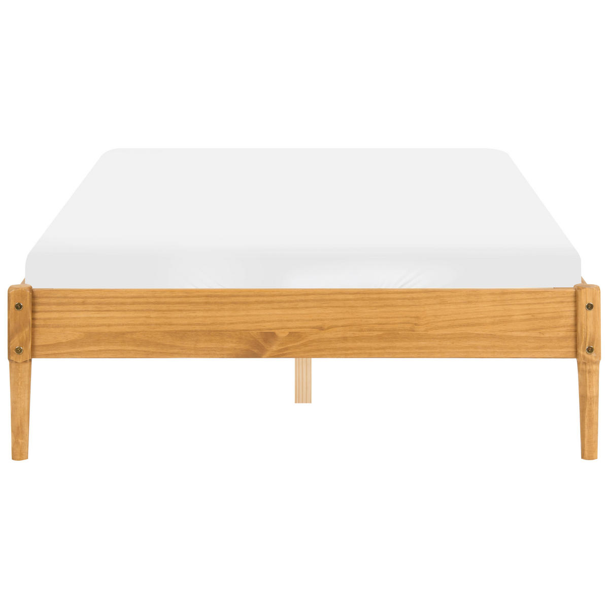 BETT ohne Kopfteil 120/200 Kiefernholz Hellbraun Veyrac - Hellbraun/Braun, Holz (120/200cm) - Beliani
