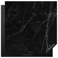 HERDABDECKPLATTE Schwarz - Marmor 78x78 cm - Schwarz, Kunststoff (78/0.2/78cm) - MuchoWow