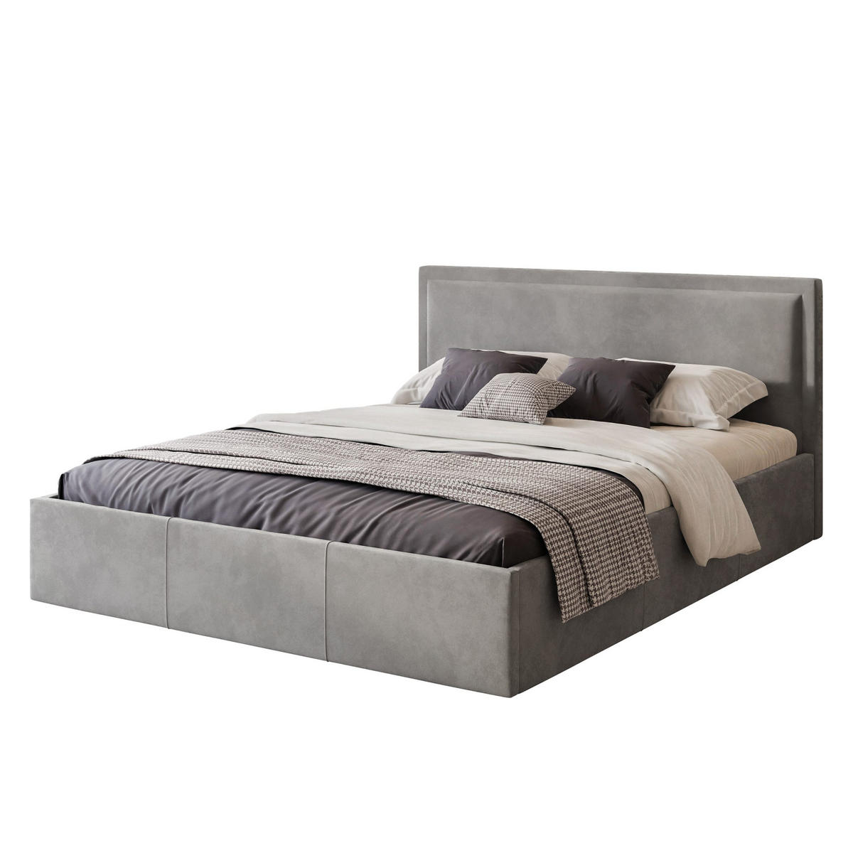 POLSTERBETT Osterne 140x200 cm, Hellgrau - Hellgrau, Textil (140/200cm) - Fedve