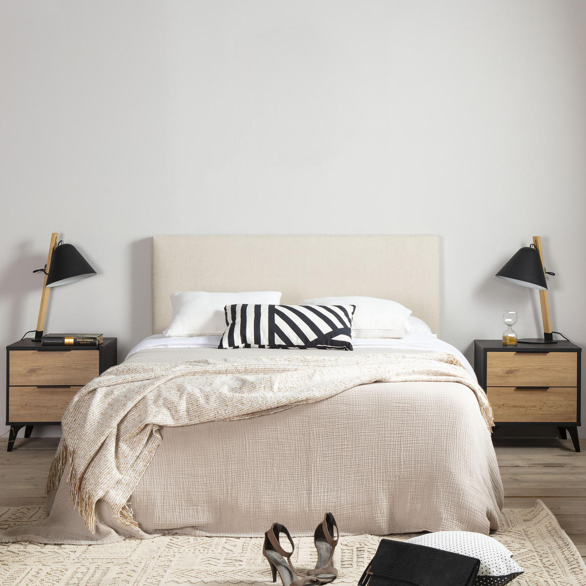 KOPFTEIL 140x60 cm Tagomago in Linen - Beige, Textil (8/60/140cm) - VS Venta-stock