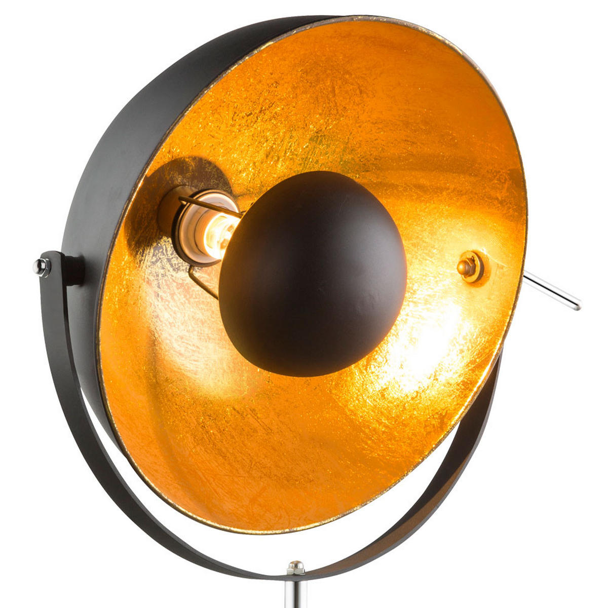 LED STEHLEUCHTE Metall Schwarz Gold - Schwarz, Metall (69/69/179cm) - Globo Lighting