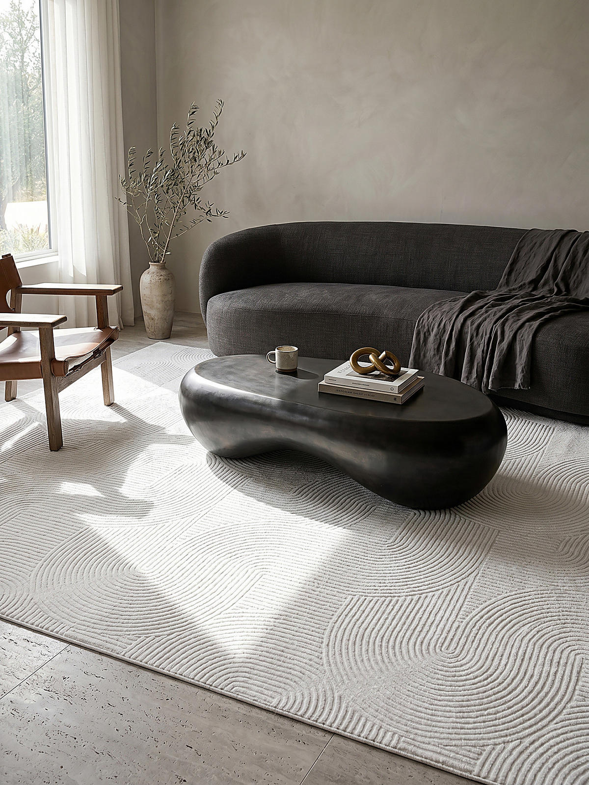 KURZFLORTEPPICH Antirutsch Geometrisch DALAR Polypropylen Weiß 200 x 280 cm - Weiß, Textil (200/280cm) - KADIMA DESIGN