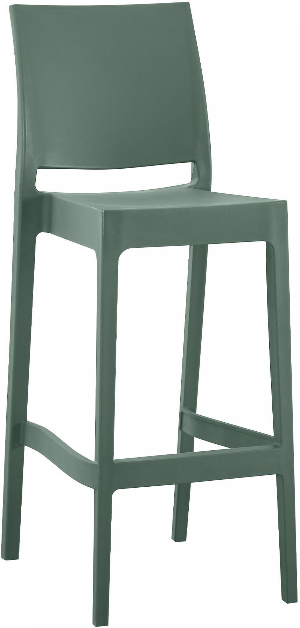BARHOCKER Kunststoff Oliv - Olivgrün, Kunststoff (41/106/52cm) - CLP