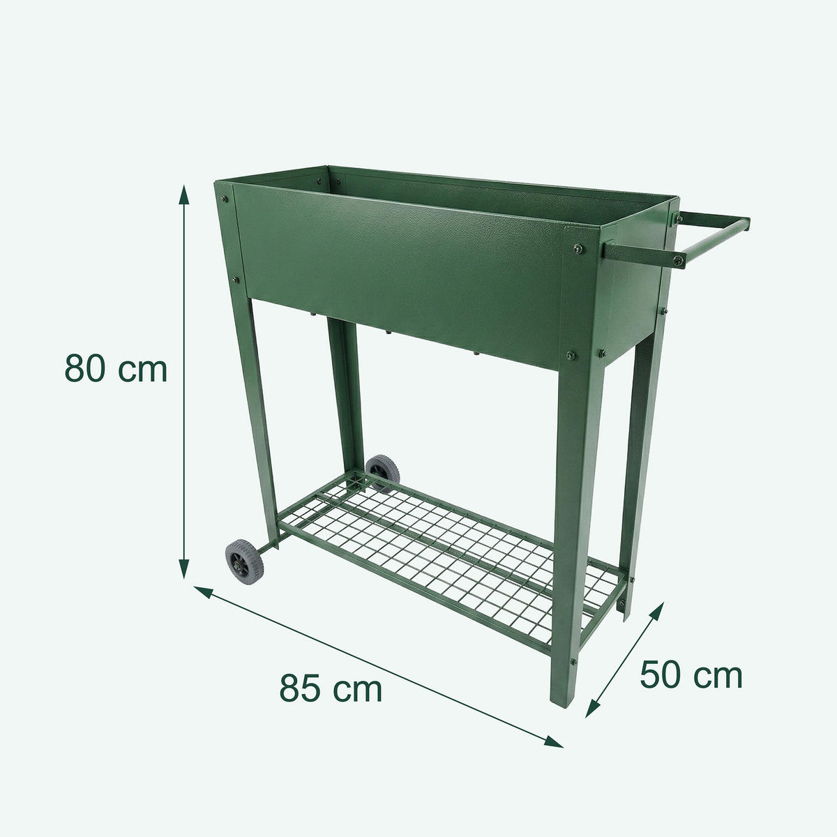 HOCHBEET - Grün, Kunststoff/Metall (85/80/50cm) - Relaxdays