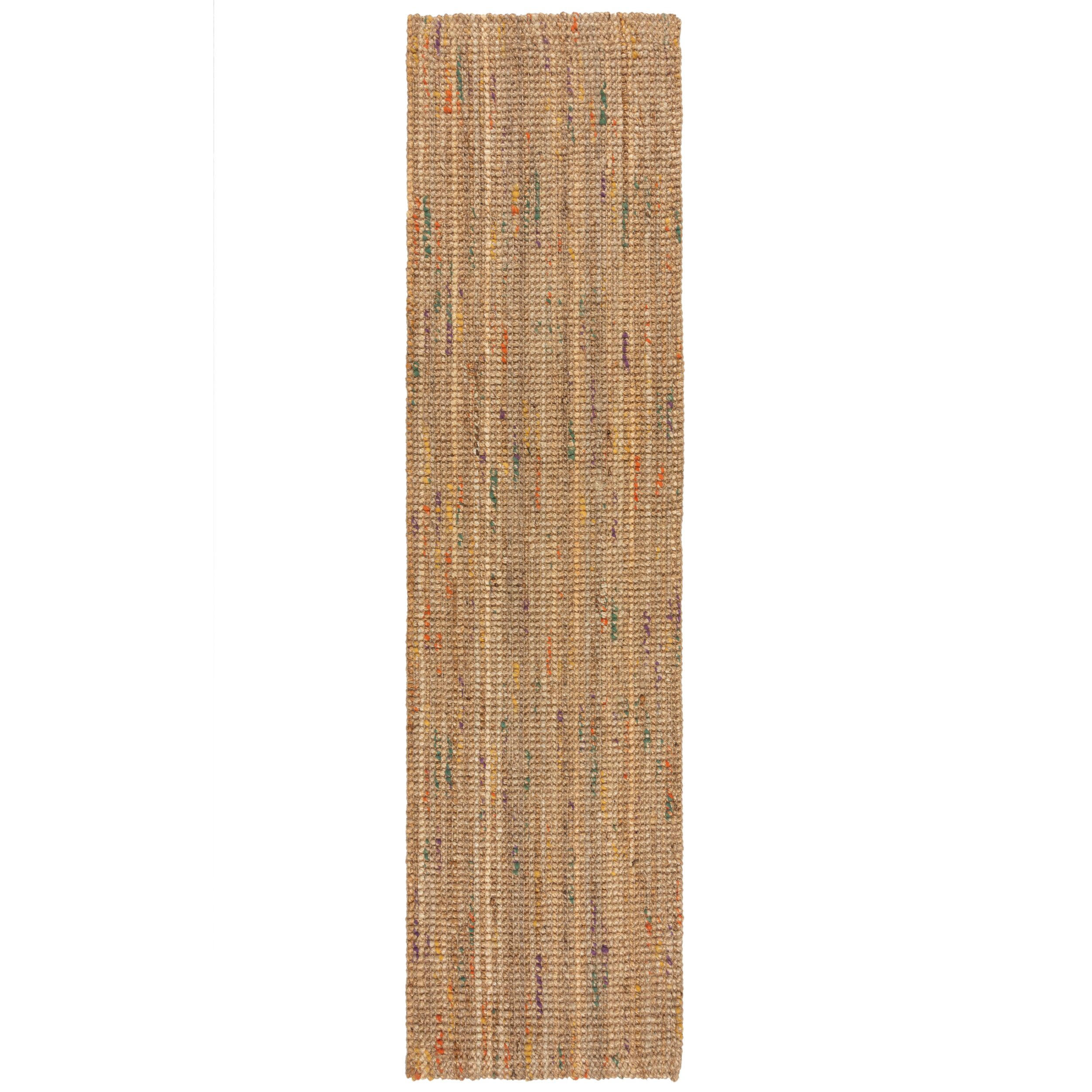 JUTETEPPICH Jute Naturbelassen, Wohnzimmer Natur-Multicolor Läufer 60x230 - Beige, Textil (60/230cm) - KADIMA DESIGN