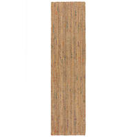 JUTETEPPICH Jute Naturbelassen, Wohnzimmer Natur-Multicolor Läufer 60x230 - Beige, Textil (60/230cm) - KADIMA DESIGN