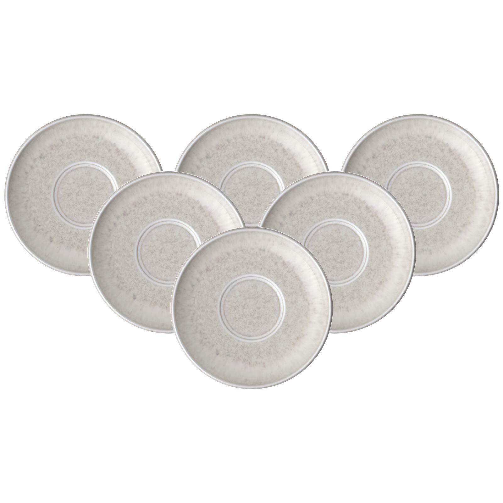 ESPRESSOUNTERTASSEN Perlemor Sand beige ø 12 cm 6er Set - Beige, Keramik (12cm) - like.Villeroy & Boch