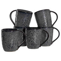 KAFFEEBECHER Matera anthrazit 430 ml 6er Set - Grau, Keramik (0.43L) - Leonardo Living