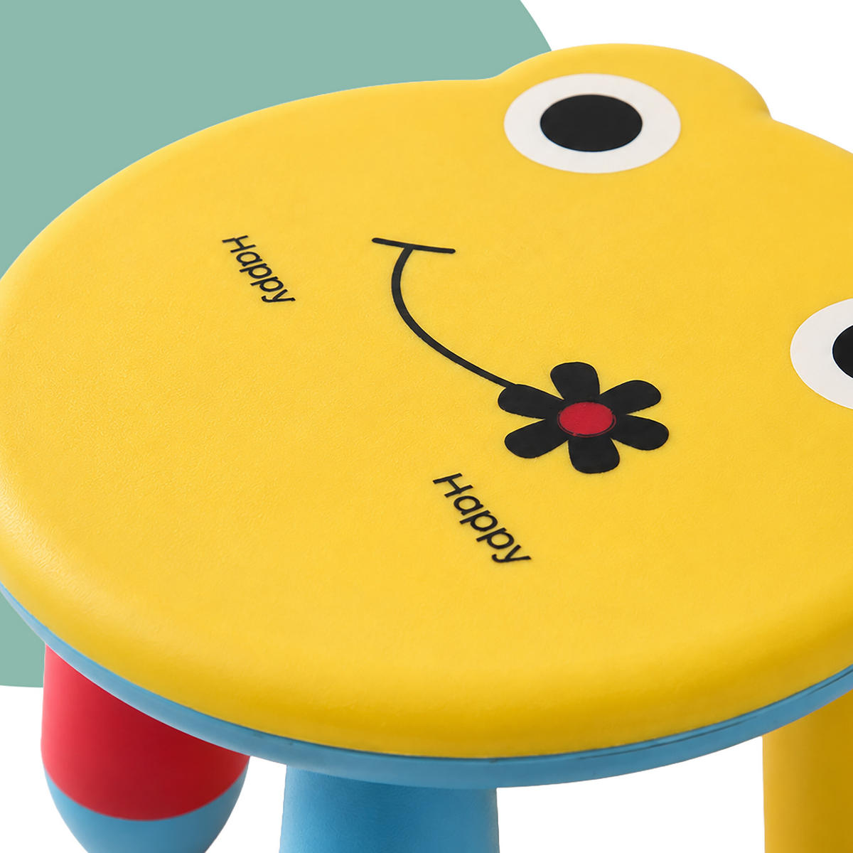 STOLIČKA Barevná dětská žába plastová výška sedu 26 cm - různobarevná, plast (28/26/30cm) - Relaxdays