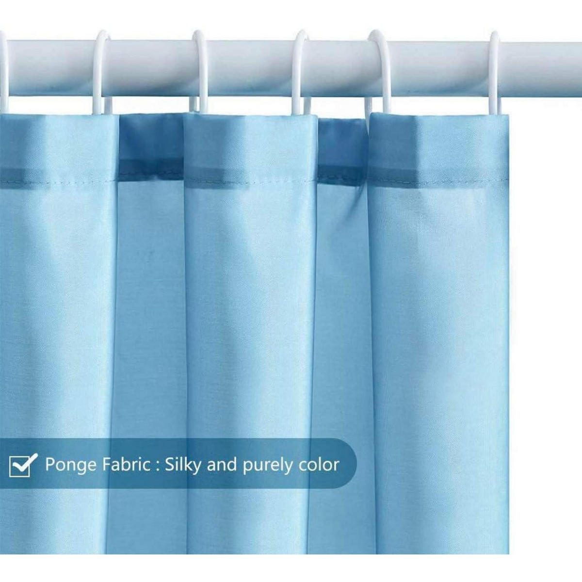 DUSCHVORHANG Textil Hellblau 120 x 180 cm - Hellblau, Textil (120/180cm)
