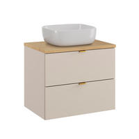 WASCHTISCH 60.6cm Azel Kaschmir - Beige, Holzwerkstoff (60.6/52/46cm)