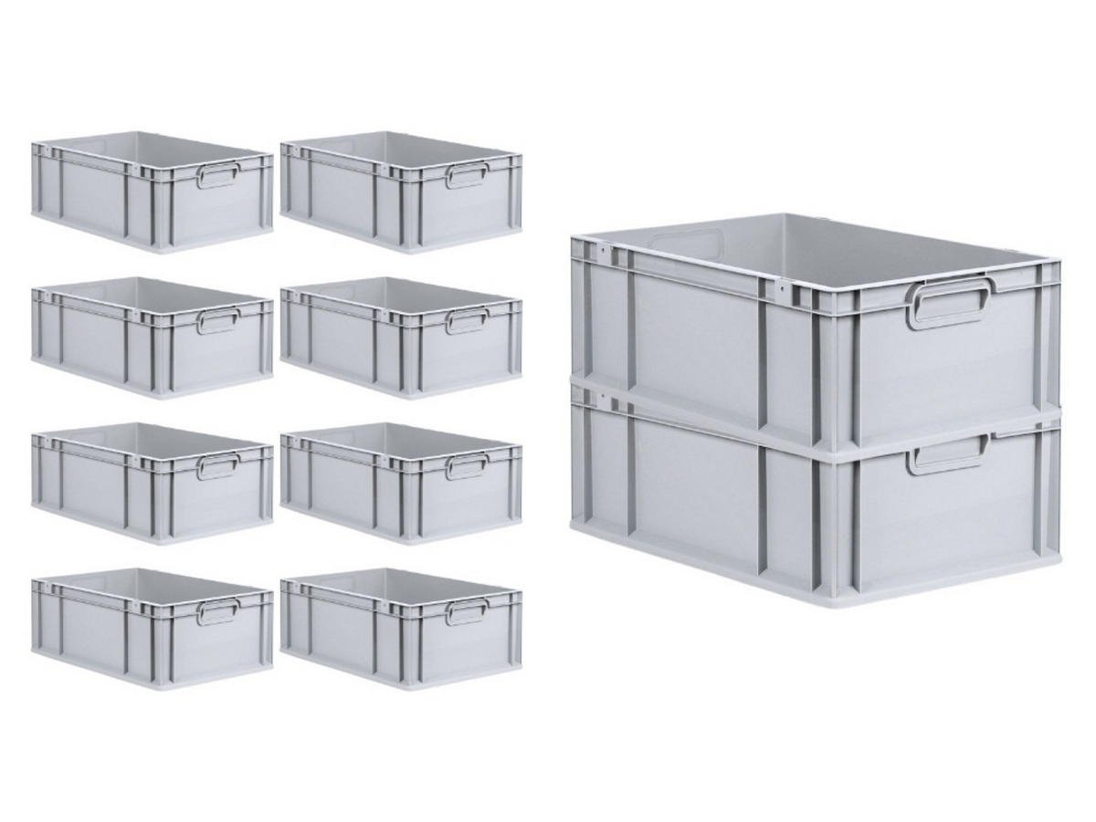 EUROBOX Nextgen Economy Griffe Geschlossen 22x40x60cm 44 Liter - Grau, Kunststoff (40/22/60cm) - PROREGAL