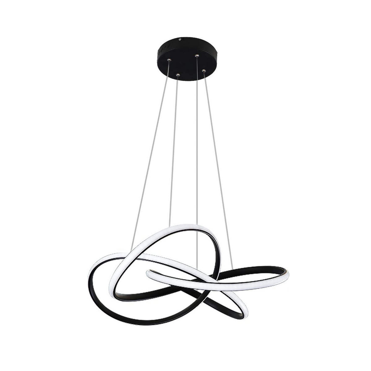 HÄNGELEUCHTE Zephyr 53/53/16 cm - Schwarz, Metall (53/53/16cm) - Nettlife