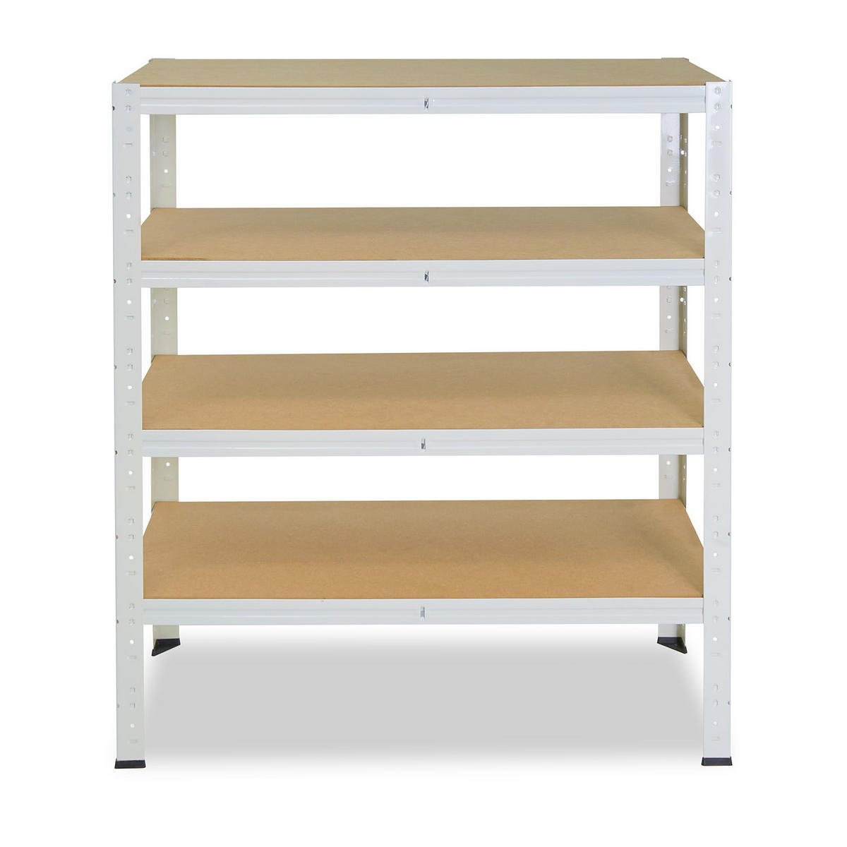 SCHWERLASTREGAL HOME 100x40x45 cm in weiß mit 4 Böden und 175 kg Traglast pro Boden - Creme, Metall (40/100/45cm) - shelfplaza