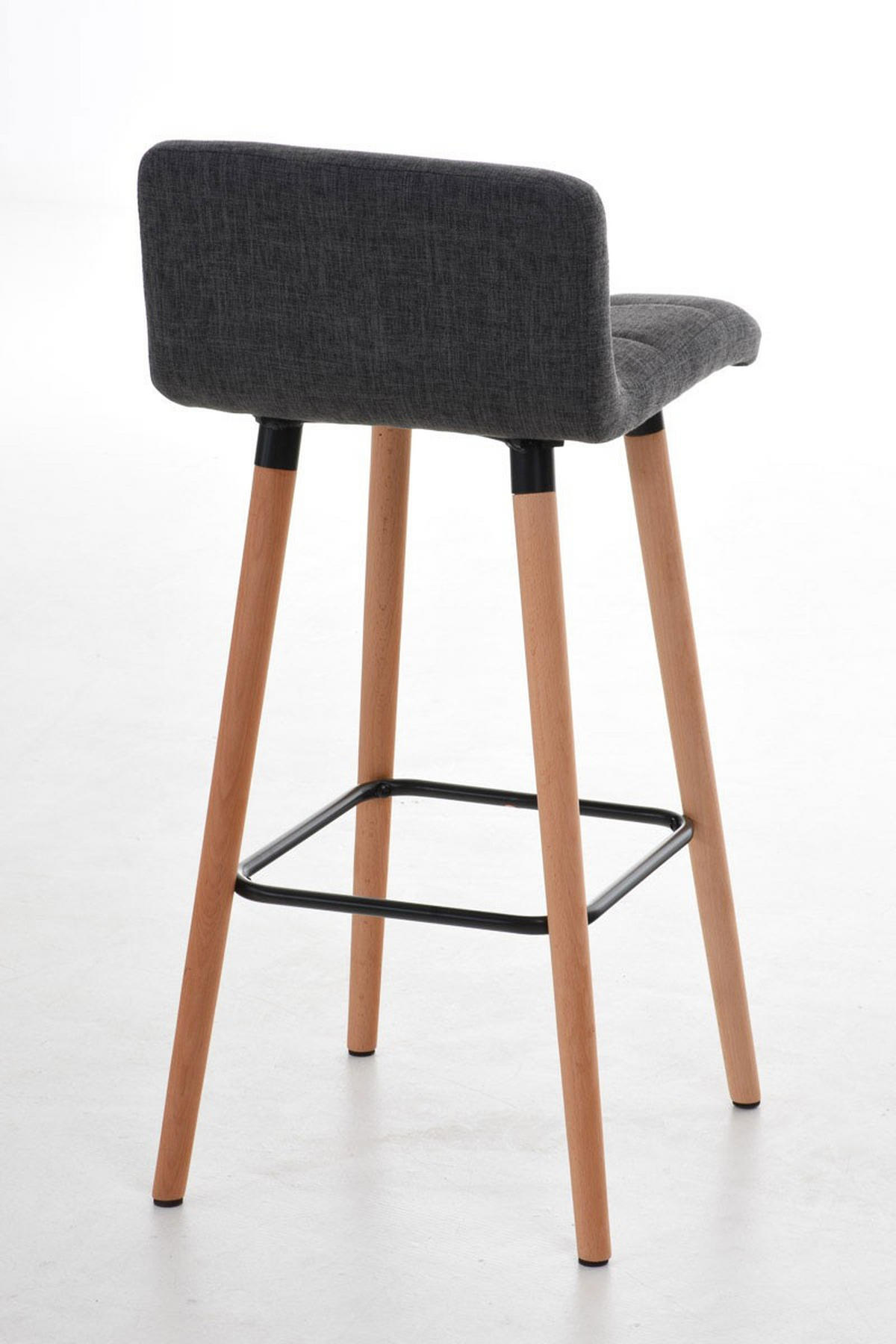 BARHOCKER Lincoln Massivholz 94x42x49 cm hellgrau - Hellgrau, Textil (42/94/49cm) - furnicato