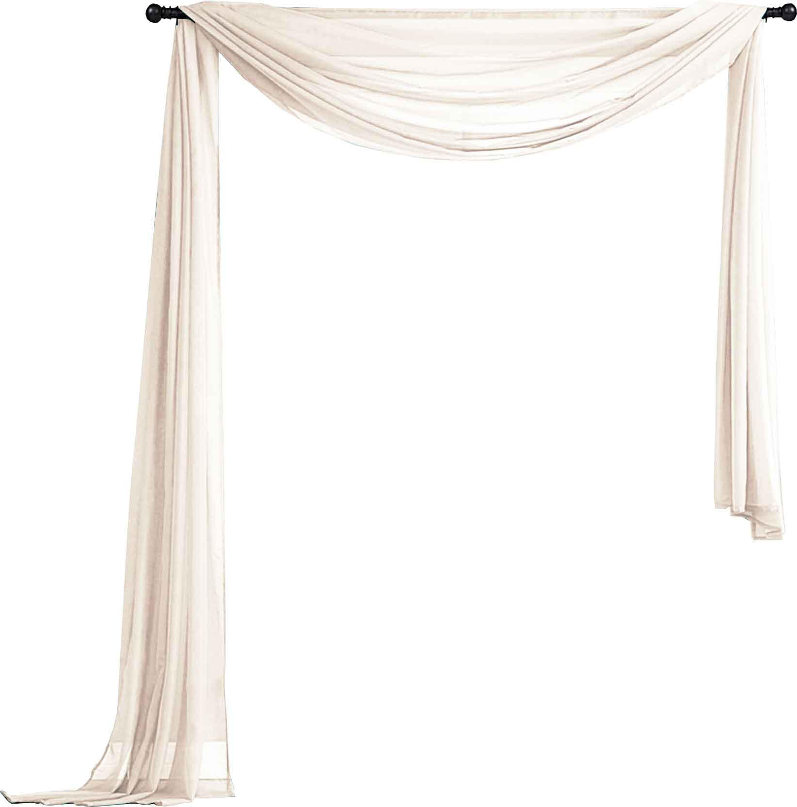 Gardinenbox Querbehang Creme 140x600 cm